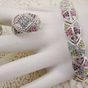 🎉Host Pick🎉  Vintage Rhodium Plated Swarovski Crystal